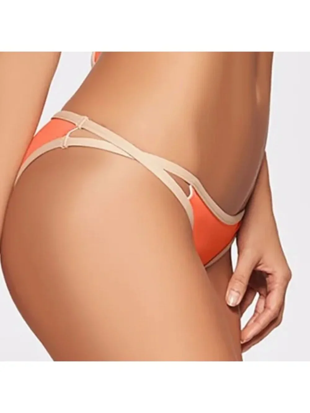 L*Space Sorbet Titanium Piped Bottom in Classic Cut Crossover Strap Size Small